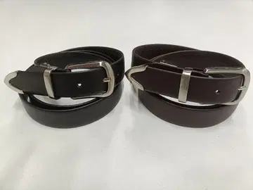 3점 비죠 소가죽 벨트 2개 세트 하운드투스 체크 프리 사이즈 푼타레