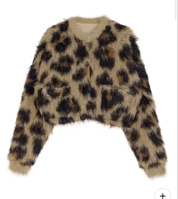 ANIMAL SHAGGY KNIT CARDIGAN 베이지