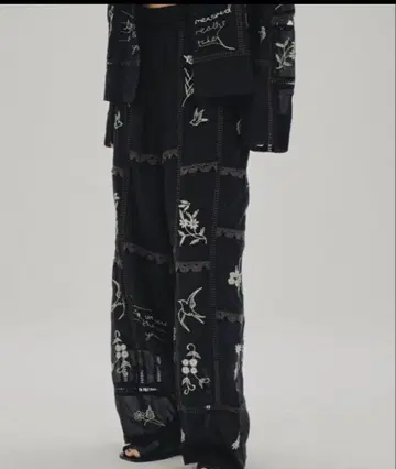 todayful Embroidery Patchwork Trousers