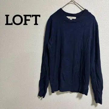 LOFT 네이비 긴팔 니트 스웨터 M
