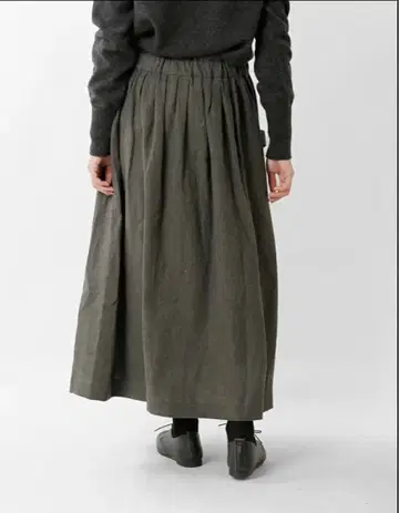 마갈 MAGAL I 브러쉬드 벨기에 린넨 롱 스커트