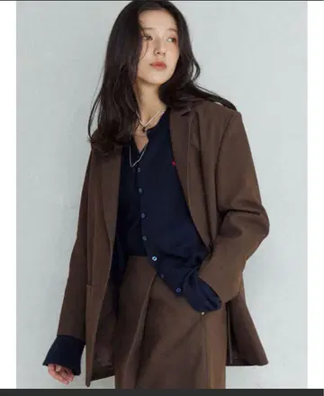 브라운 테일러드 자켓