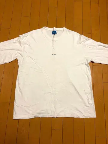 BEAMS 화이트 긴팔 셔츠 롱티 빔즈 XL 사이즈