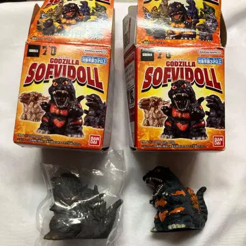 고질라 소프트 비닐 인형 2체 세트