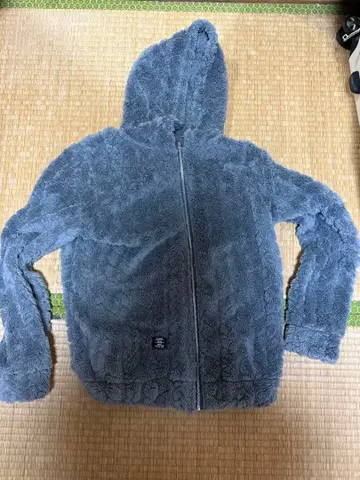 그레이 플리스 후드 부착 자켓