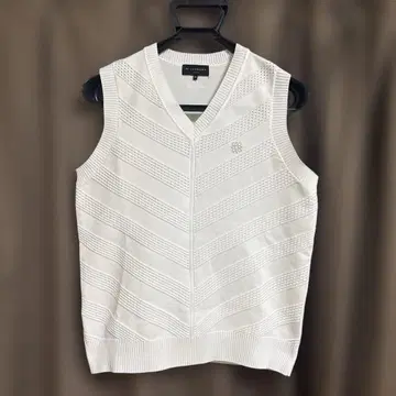 세인트 앤드류스 니트 베스트 스트레치 화이트 새상품급 M