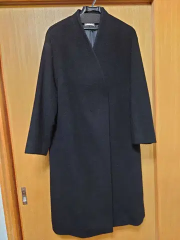 PLST 블랙 롱 코트