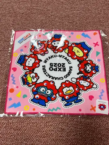 오사카 간사이 박람회 먁먁 산리오 캐릭터즈 손수건 25cm