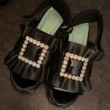 지뢰계 통굽 샌들 23.5cm