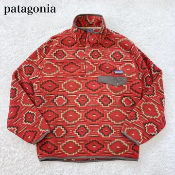 새상품급 patagonia 신틸라 스냅T 플리스 레드 S 올 패턴