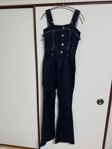 EMODA 뷔스티에 플레어 데님 살로펫 네이비 M 사이즈