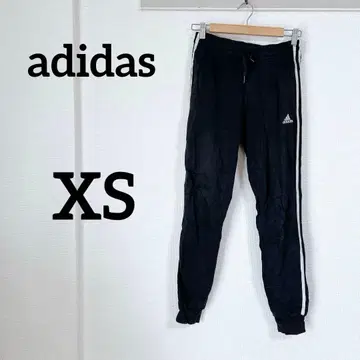 레어 adidas 아디다스 [ XS ] 블랙 조거 팬츠 블랙 여성용