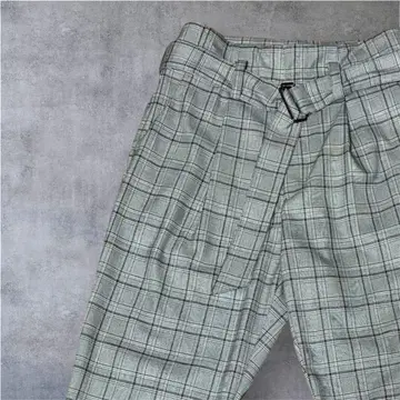 STUDIOUS 체크 무늬 슬랙스 그레이 계열