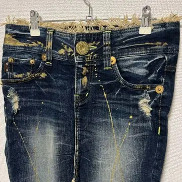 새상품급 d.i.a. 헤이세이 갸루 y2k 데님 데미지 데님 롱 스커트