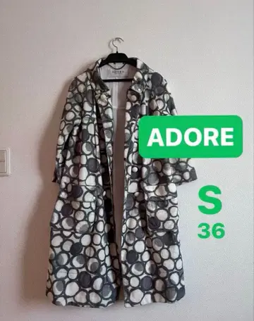 ADORE 아도어 서클 무늬 코트 S 36 디자인 코트 여성용