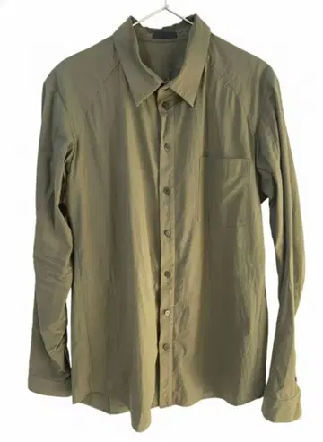 [ DEVOA ] 레귤러 카라 셔츠 사이즈 3 / 카키 스탠다드 핏