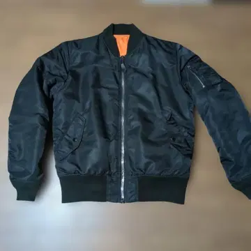 MA-1 블랙 자켓 오렌지 안감