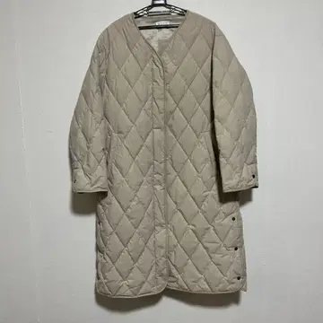 플라스테 퀼팅 롱 다운 자켓