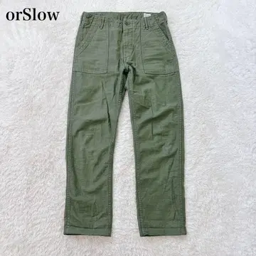 새상품급 orSlow 페인터 팬츠 베이커 팬츠 카키 M 일본제 세탁 가능