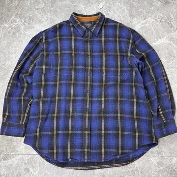 [초레어!] 90s ST.JOHN'S BAY 헤비넬 옴브레 체크 XL