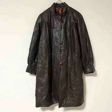 빈티지 가죽 자켓 [ F ] 가죽 코트 브라운 계열