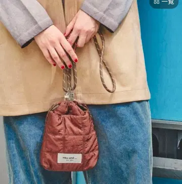 niko and - 오리지널 퀼트 복조리 숄더백 브라운