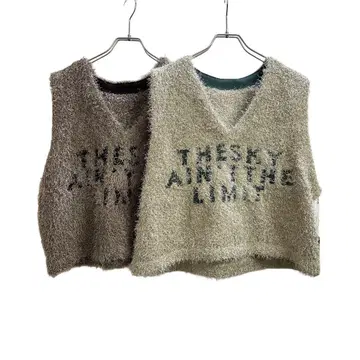 [ ayane/아얀 ] 로고 댄스얀 니트 베스트