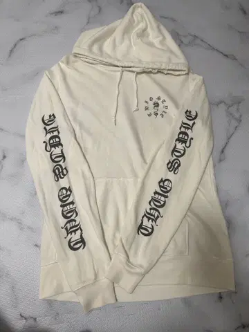 thugstyle 화이트 후드티 백 프린트 L