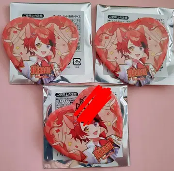 스토푸리 Strawberry Circus 하트 캔뱃지 (사인 포함)