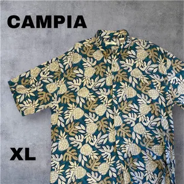 [ 인기 패턴 ] CAMPiA 알로하 셔츠 XL 레이온 올 패턴 빈티지