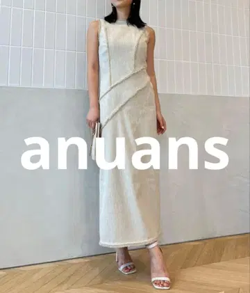 새상품급 anuans 슬리브리스 원피스 SMALL 베이지 여성용