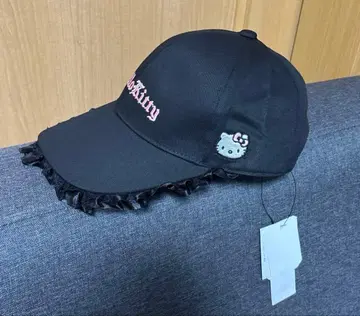 Hello Kitty 콜라보 프릴 레이스캡 WEGO 블랙