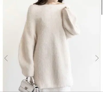 RANDA 루즈핏 미니 니트 원피스 아이보리