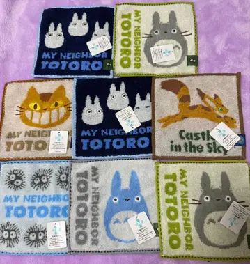 미사용 새상품 지브리 토토로 & 나우시카 미니 타월 세트 8개