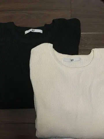 [ SLY ] 크루넥 롱 슬리브 리브 니트