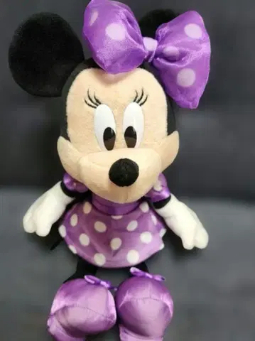 디즈니랜드 미니 마우스 보라색 도트 참