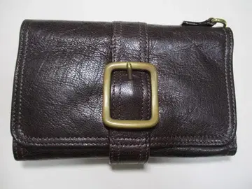 초특가 새상품 지갑 여성용 남성용 3단 폴더형 BITES 천연 가죽 일본