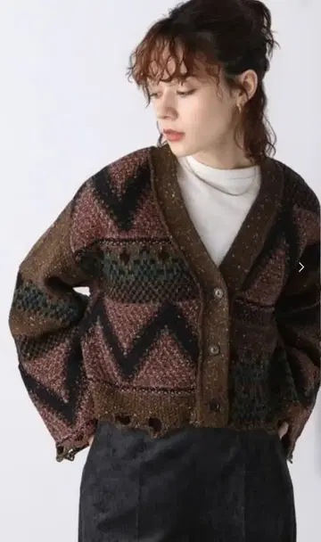 JEANASIS 가디건 볼레로 브라운 가을/겨울