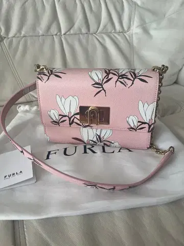 FURLA 꽃무늬 가죽 숄더백