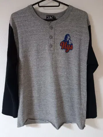 헨리넥 7부 소매 T셔츠