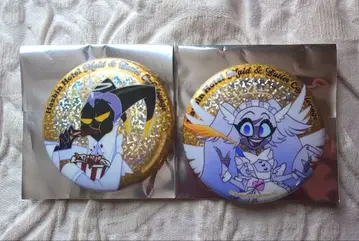 해즈빈 호텔 애니메이트 카페 캔뱃지 (아담, 에밀리)