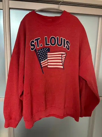 ST. LOUIS 미국 국기 맨투맨 2XL