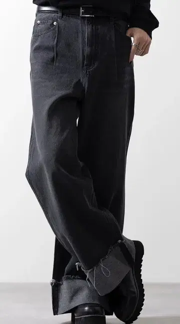 완판템 빈티지 디자인 롤업 데님 팬츠