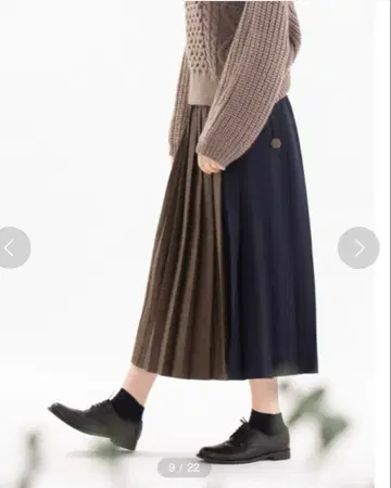 놉드 노드 놉 드 노드 플리츠 롱 스커트