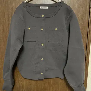 미사용 natural couture 폴리 니트 가디건