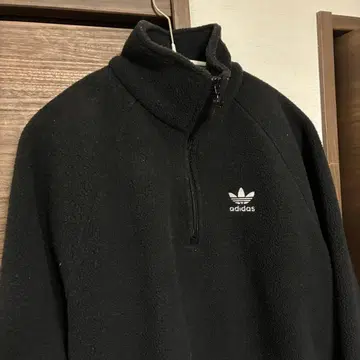 adidas originals 아디다스 하프 지퍼 플리스 S 블랙