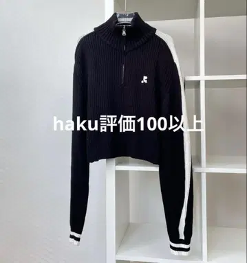 rest&recreation 리브 하이넥 크롭 상의