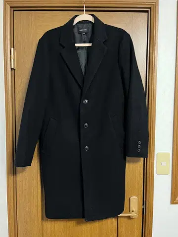 가격 인하! 체스터 코트 블랙 GLOBALWORK 울리 테크 XXL