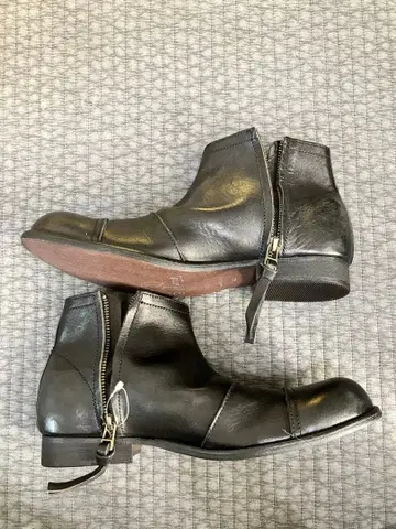 ARGIS 알지스 천연 가죽 사이드 지퍼 숏부츠 사이즈 40 미사용품