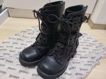 DEMONIA 버클 레이스업 부츠